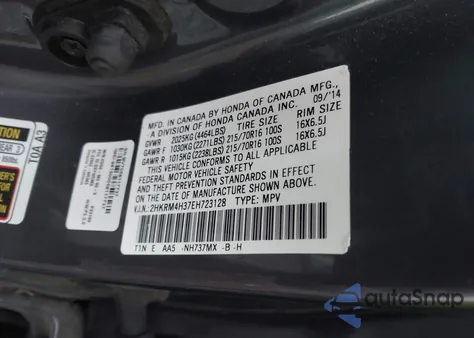 2014 Honda Cr-V Lx from USA, damaged, VIN 2HKRM4H37EH723128